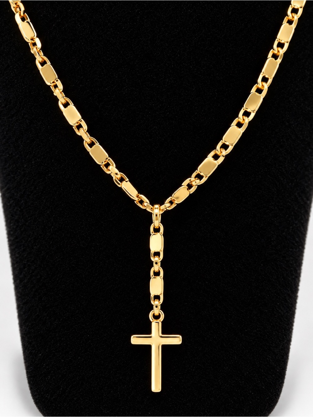 Gold Cross Pendant Necklace for Women